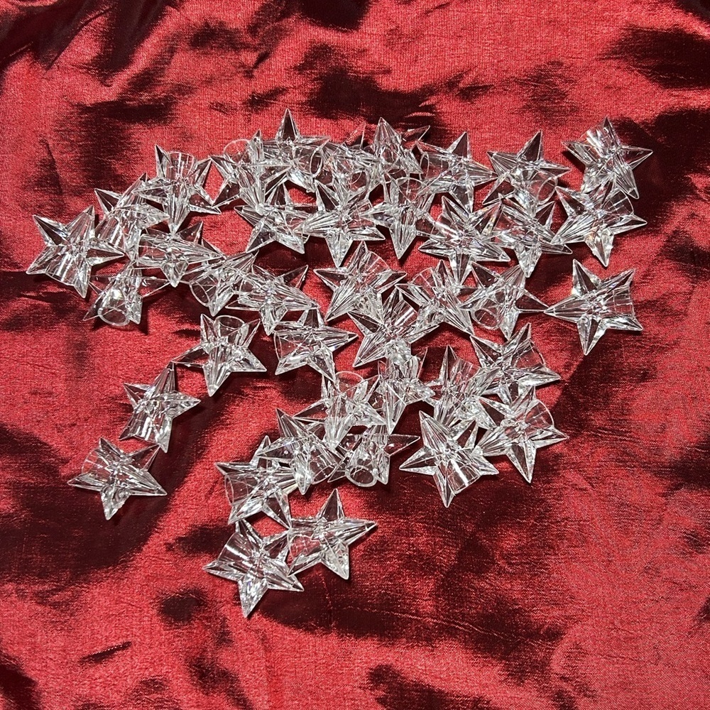 41 Clear Star-Shaped Crystal plastic light covers - a touch of class for parties - Picture 2 of 12